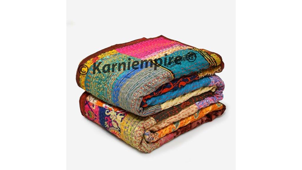 handmade reversible bohemian quilt