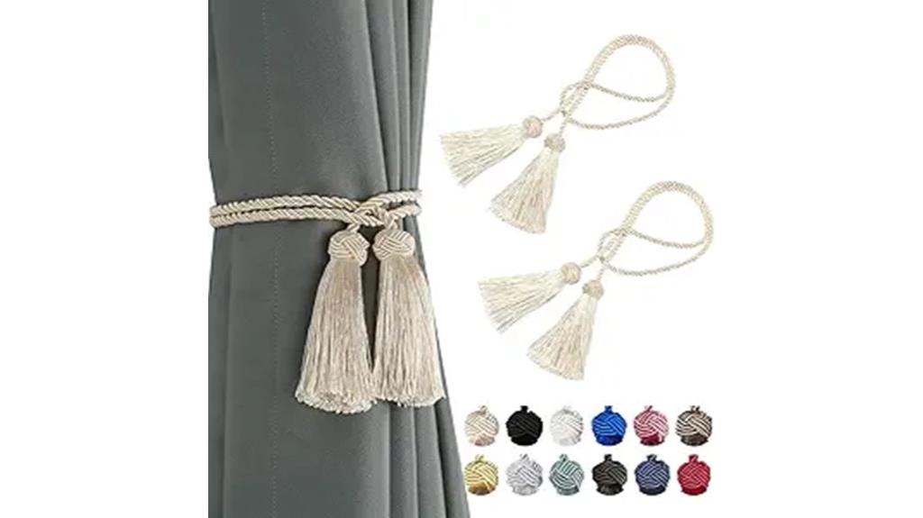 handmade tassel curtain tiebacks