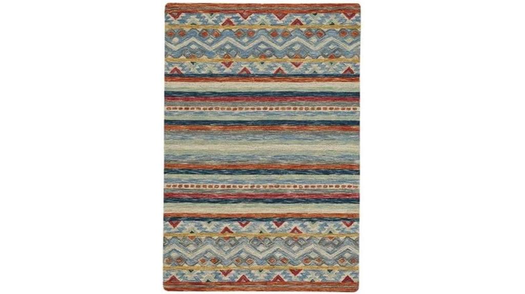 handmade wool rug 5x8