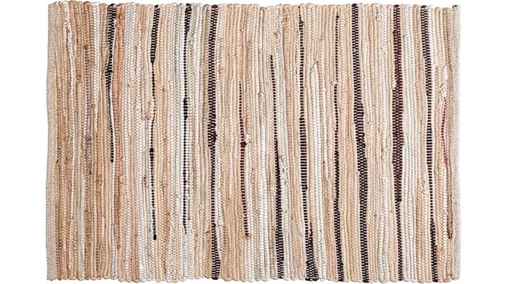 handwoven cotton rag rug