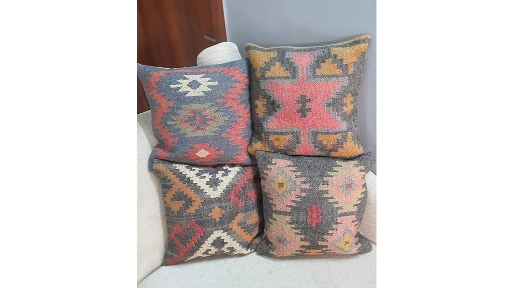handwoven jute cushion set