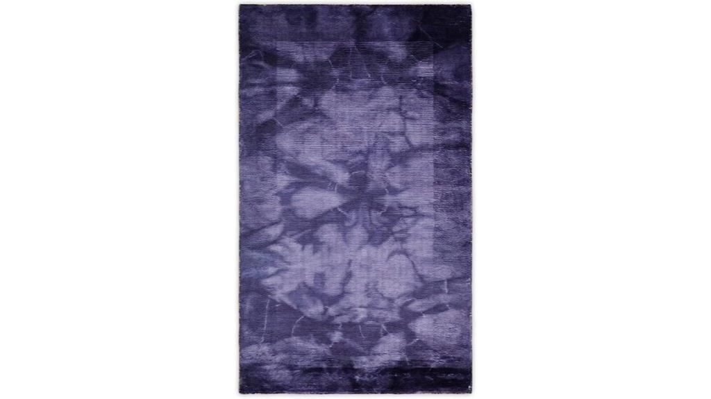 handwoven silver gray floral rug