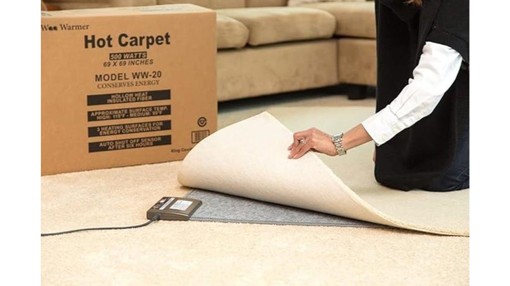 heated rug 70x70