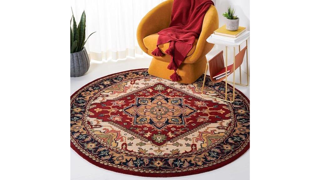 heritage 12 foot red rug