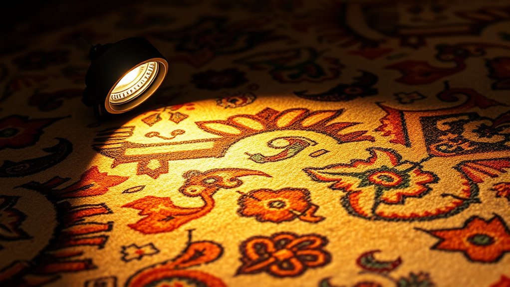 highlight textures with focused lighting