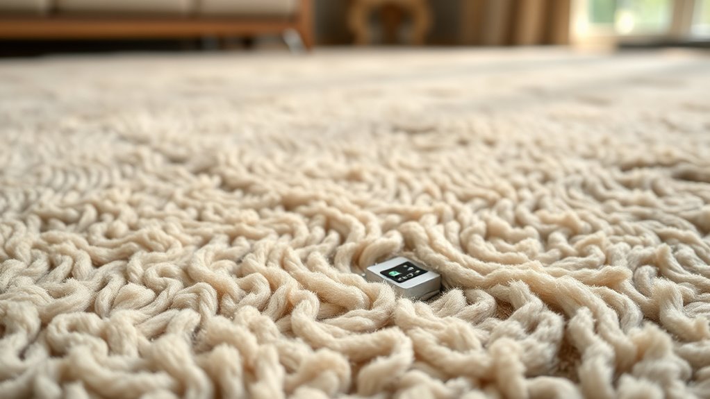 humidity monitoring under rugs