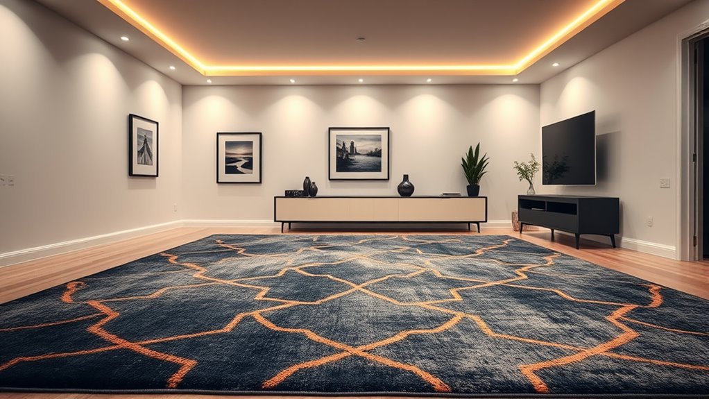 install gallery rug lighting