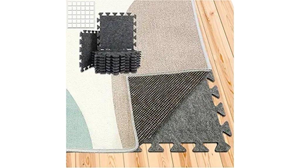 interlocking rug pad set