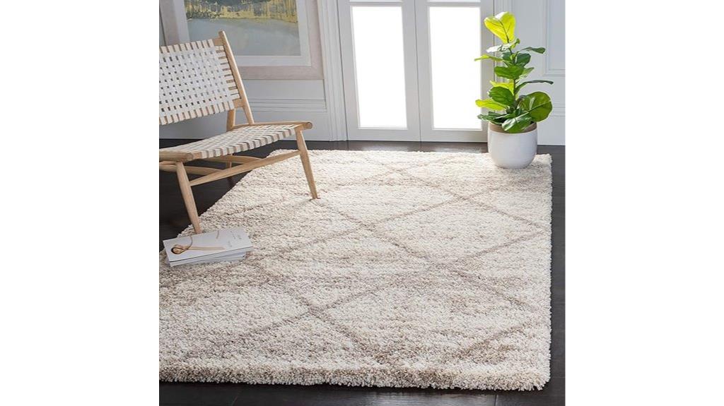 ivory beige shag rug