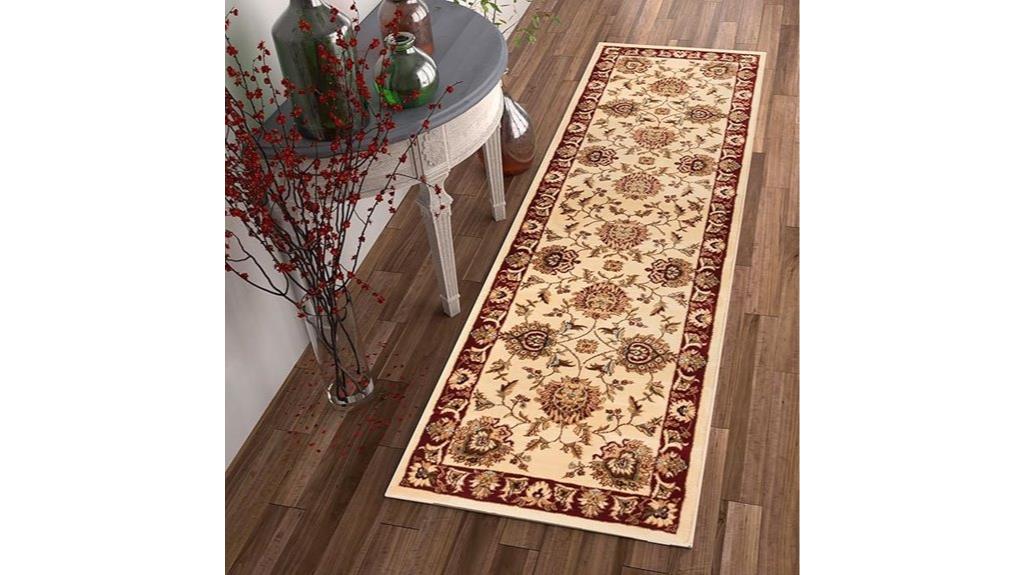 ivory floral rug 3x12