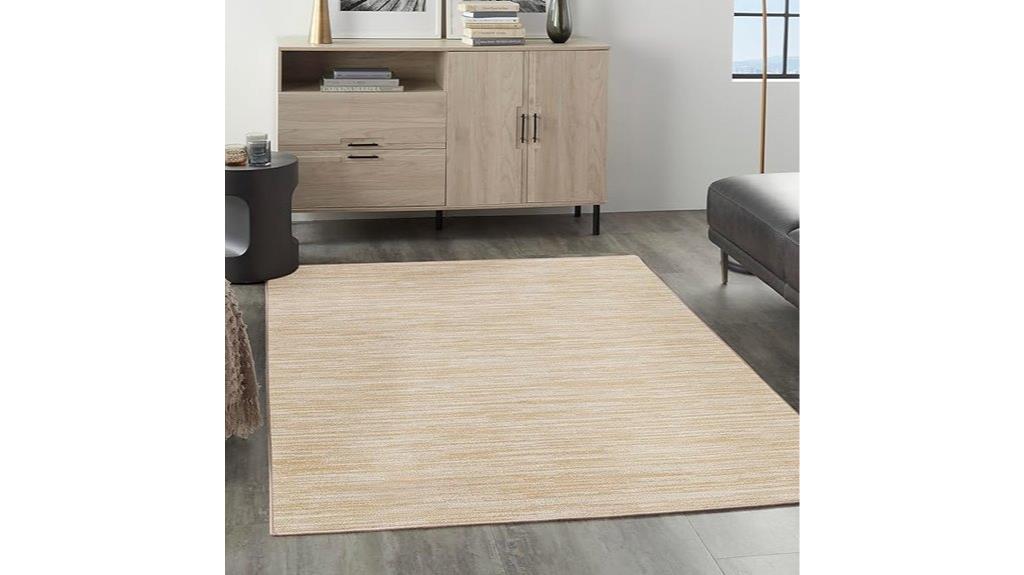 ivory gold fabric rug