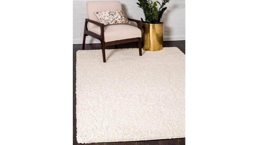 ivory shag rug rectangle