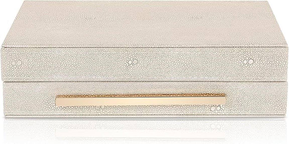 ivory shagreen jewelry box