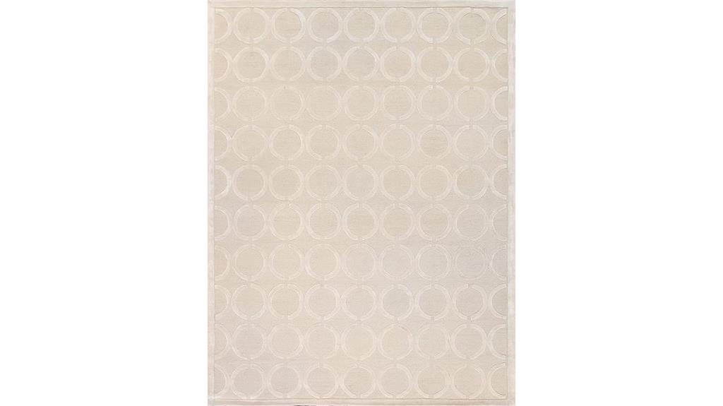 ivory wool silk rug