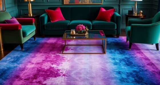 jewel tone rug accents