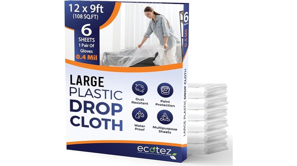 large 12x9 ft paint drop cloths