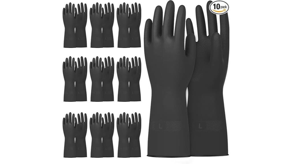 large chemical resistant gloves