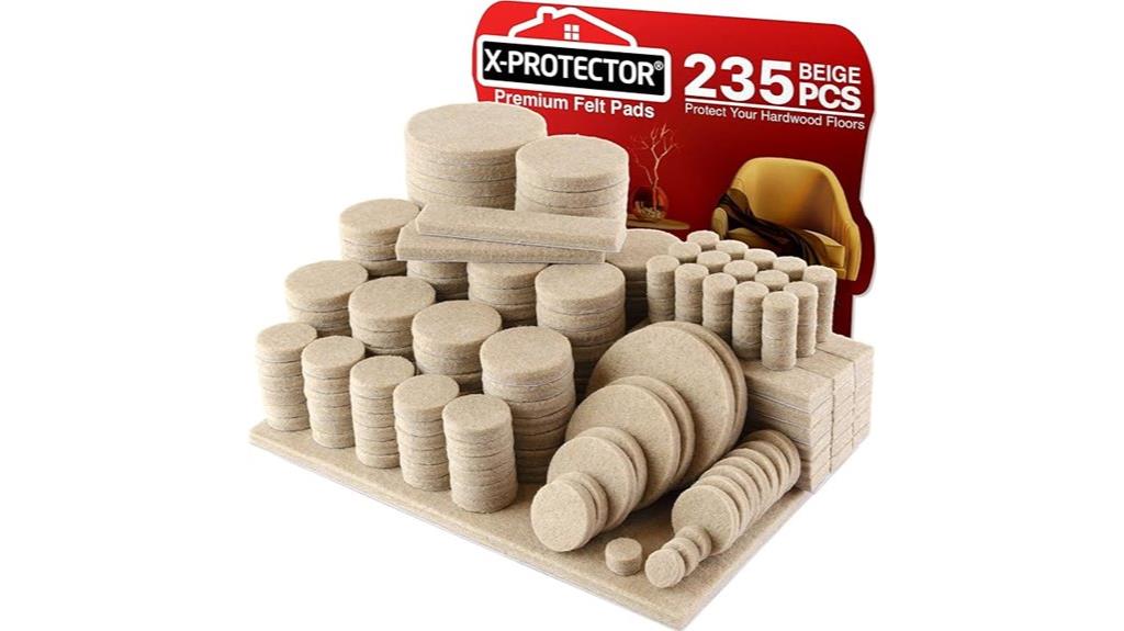 large felt furniture pad set