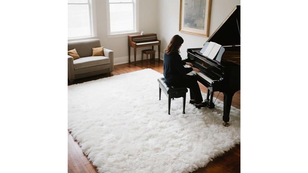 large fluffy shag rug