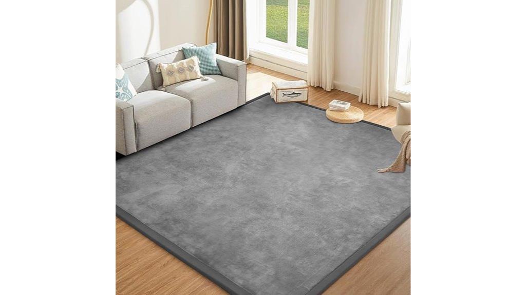 large gray memory foam playmat
