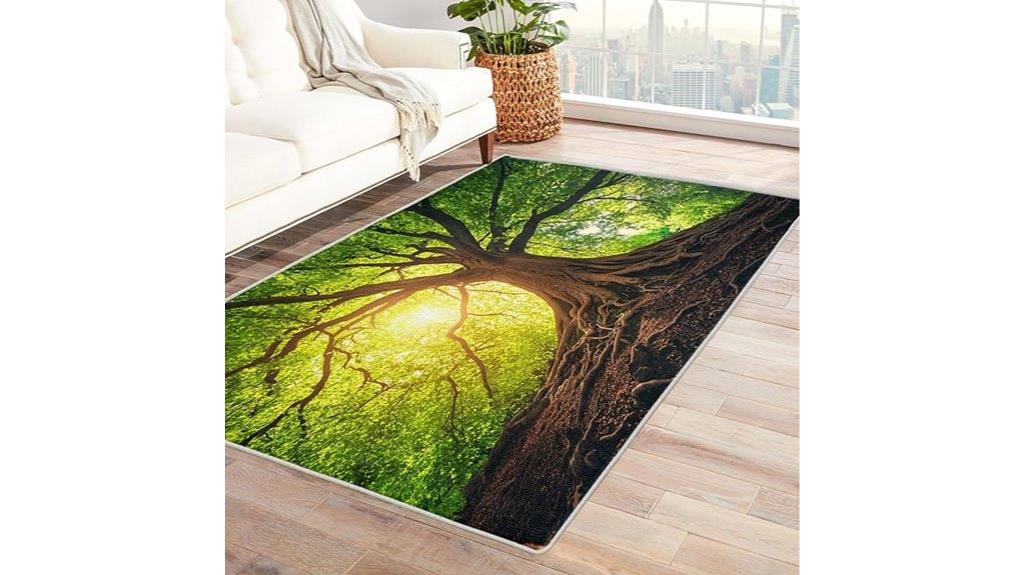 large green yggdrasil rug