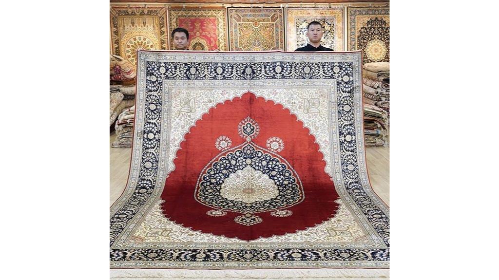 large handmade silk rug