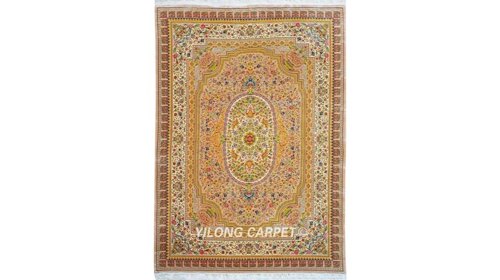large handmade silk rug