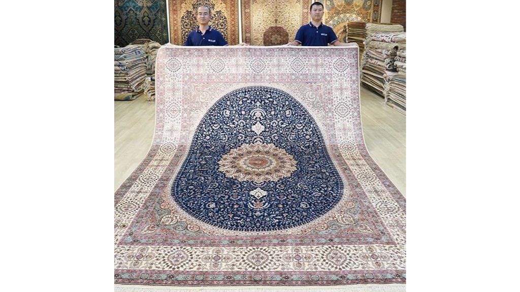 large handmade silk rug