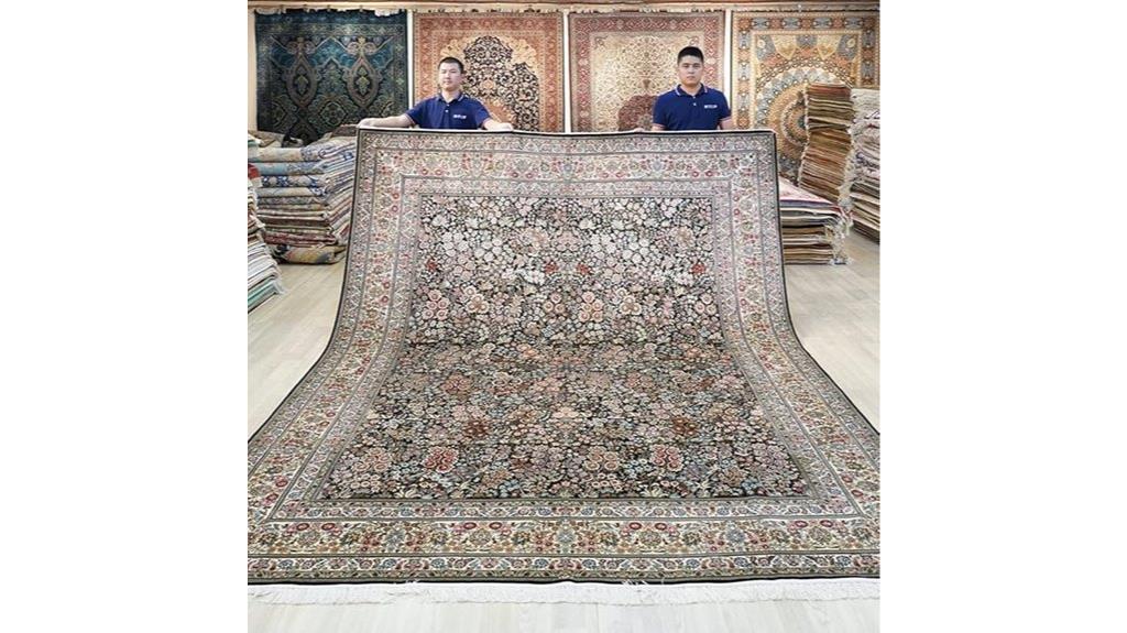 large handmade silk rug