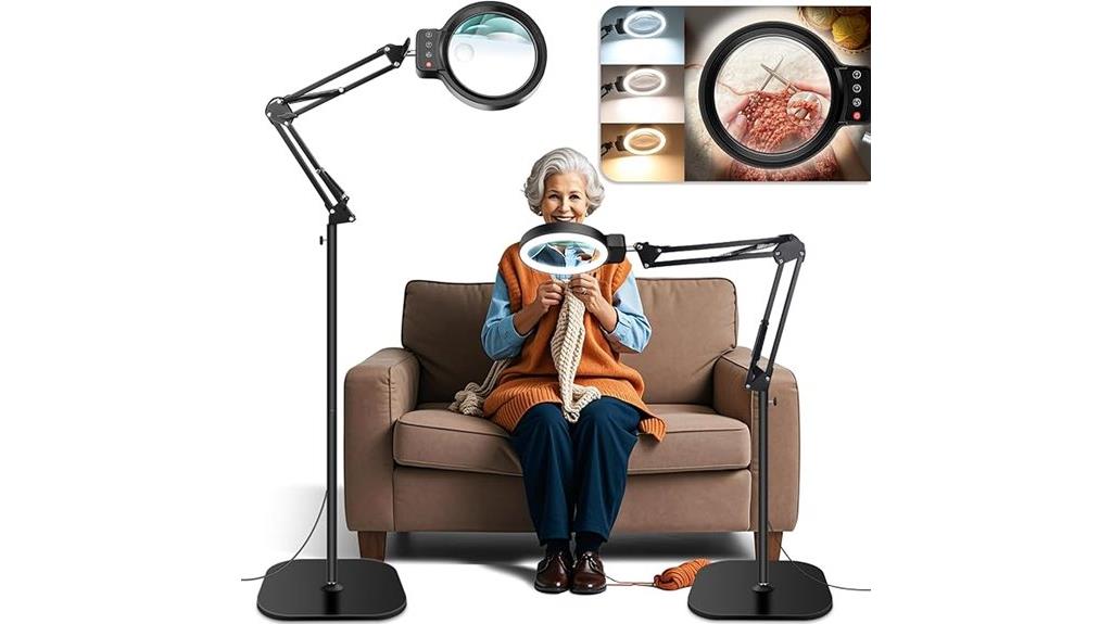 large illuminated magnifying glass