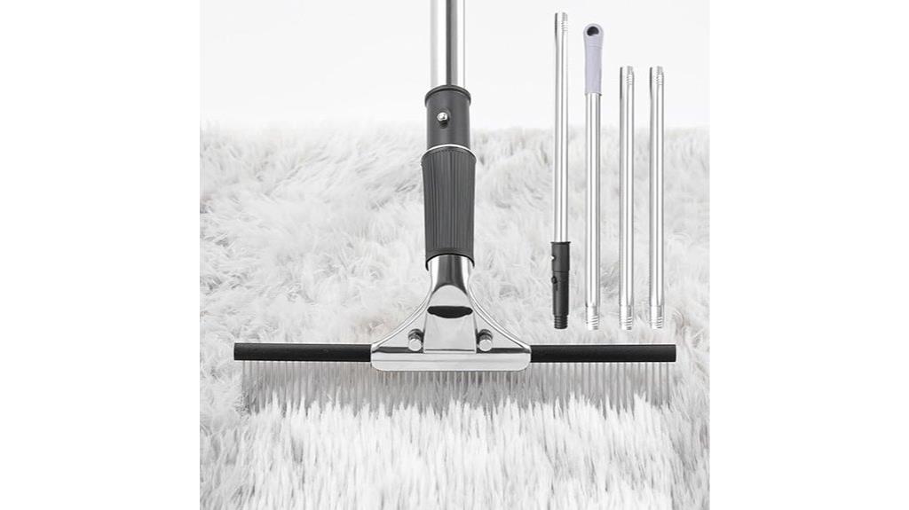 large long handled carpet rake