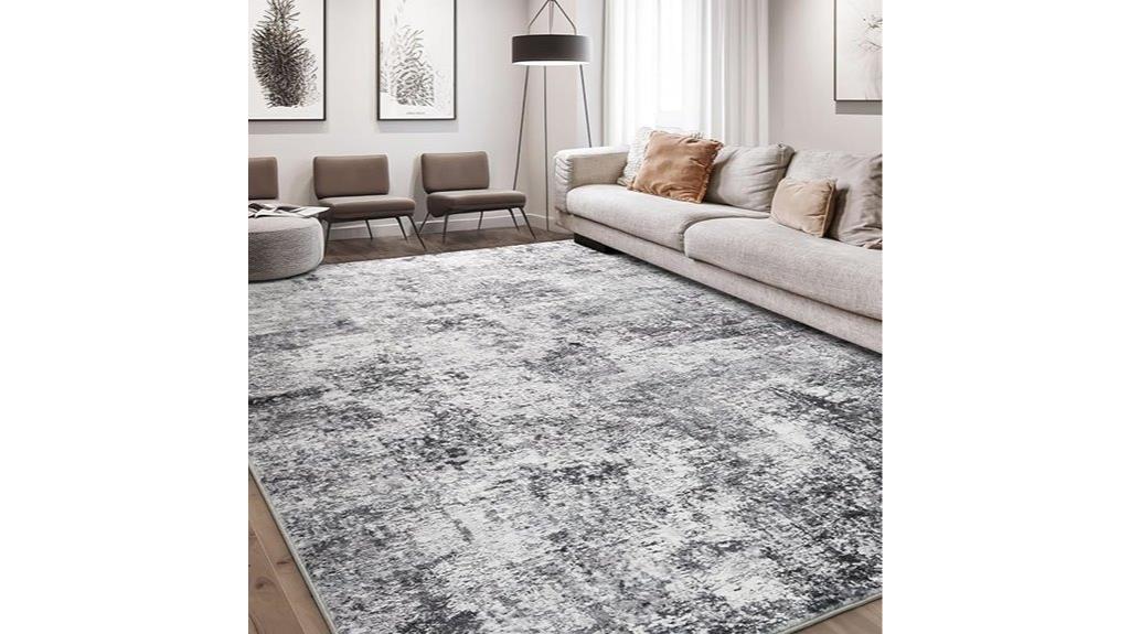 large neutral abstract rug