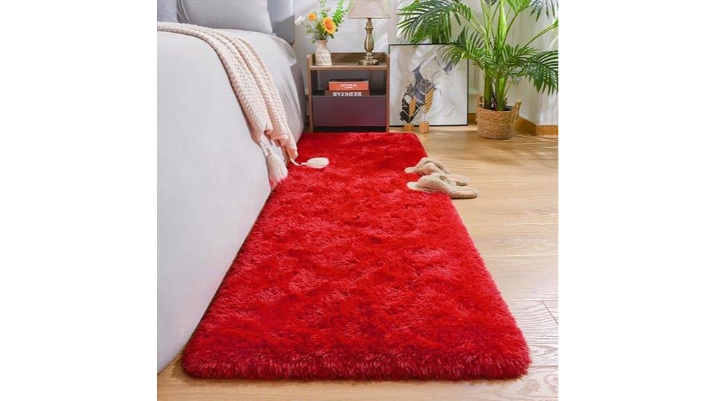 large shag bedroom rug