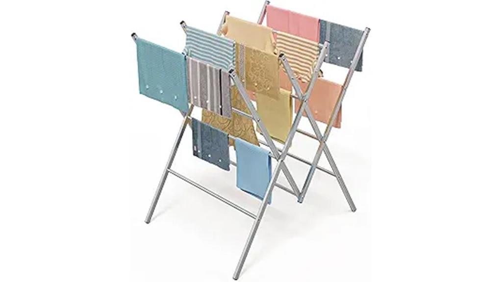 large silver metal rack