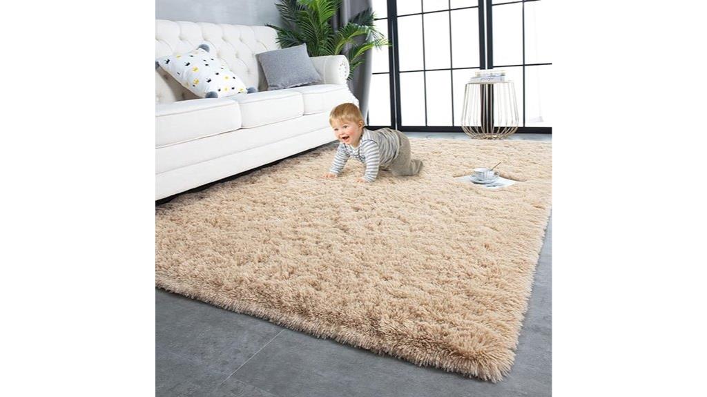 large soft shaggy rug