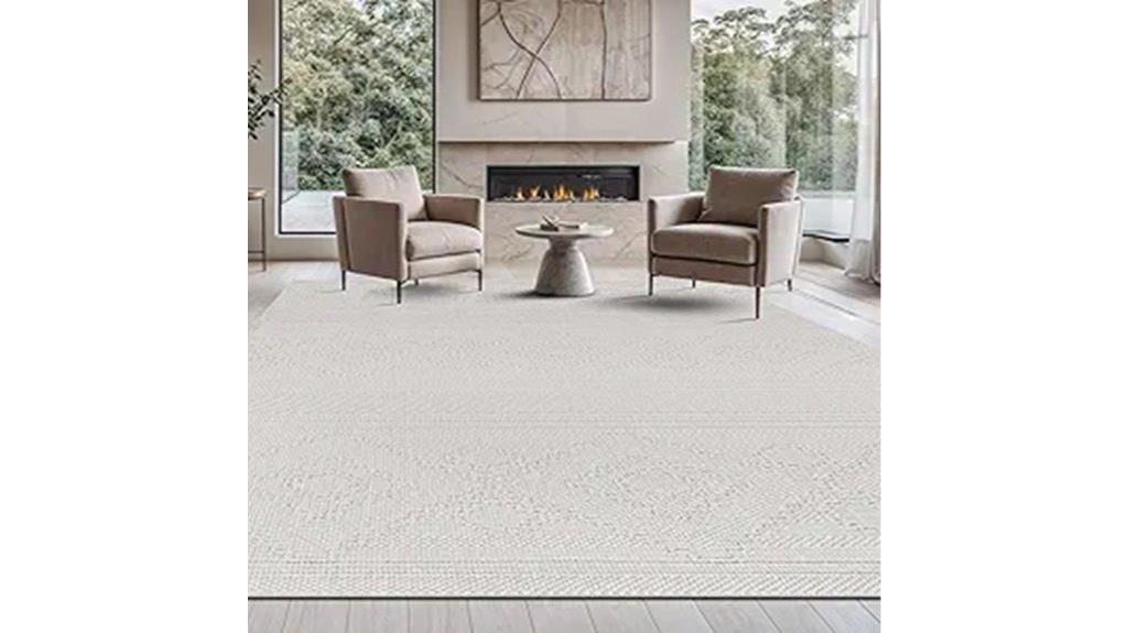 large white rug