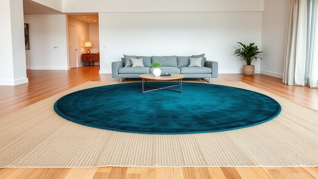 layered shape and color coordination