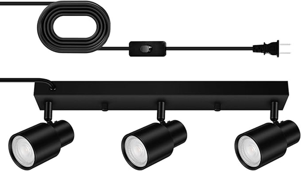 led ceiling spotlight cord