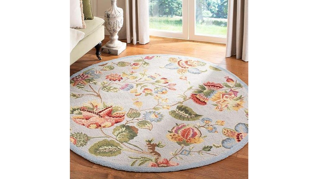 light blue wool rug