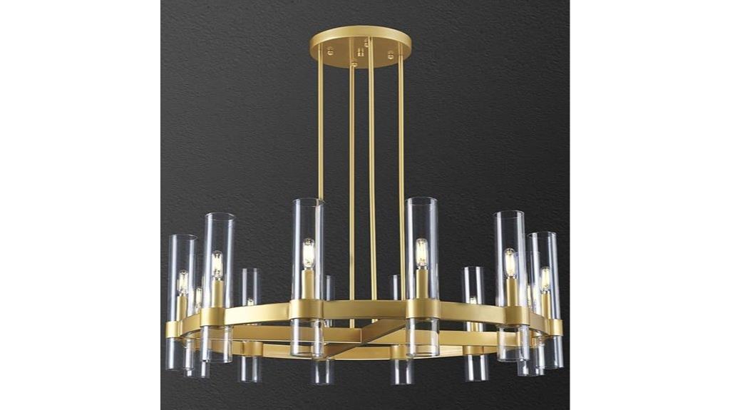light brass round chandelier