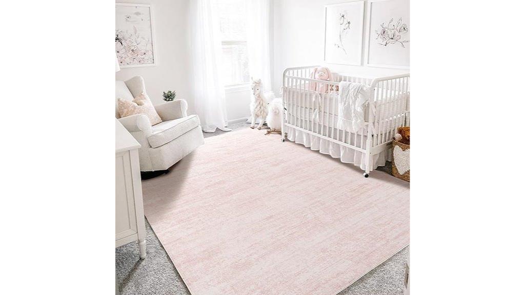 light pink boho rug