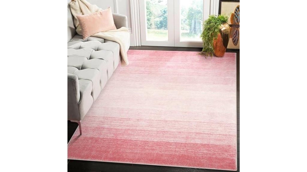 light pink ombre rug