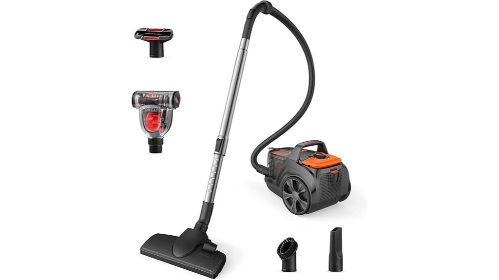 lightweight 1200w bagless vacuum