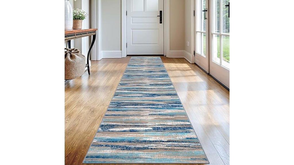 long narrow abstract rug