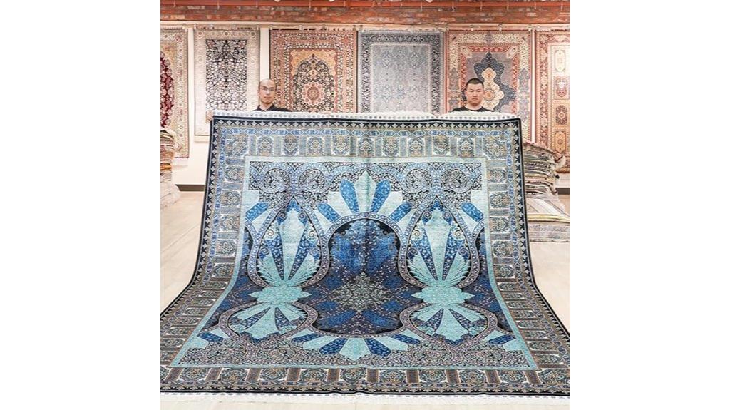 luxurious handwoven silk rug
