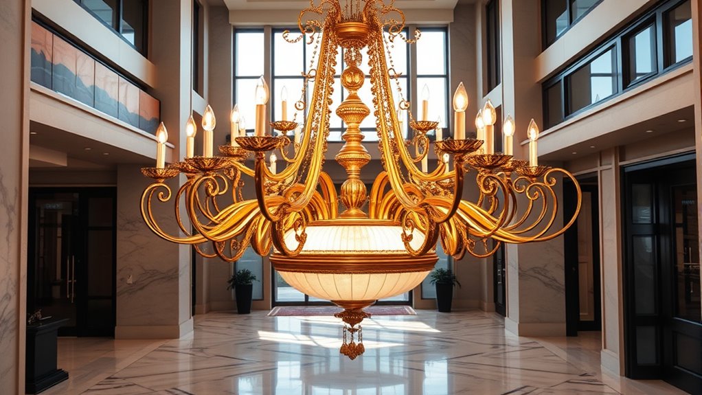 luxurious oversized foyer chandeliers