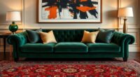 luxurious rug and art pairings