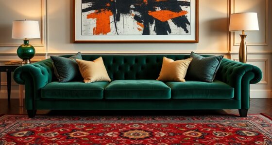 luxurious rug and art pairings