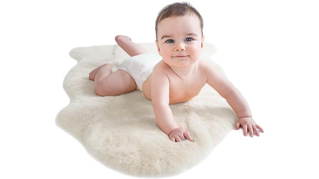 luxurious soft sheepskin rug
