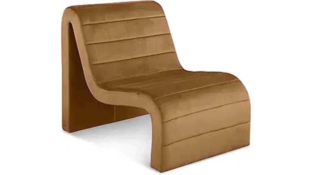 luxurious velvet accent chair